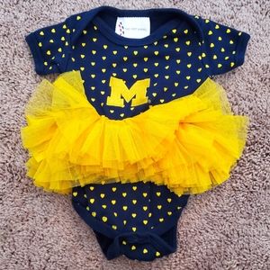 University of Michigan Girl Onesie with Tutu